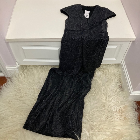 Halston Heritage Women's A-line Metallic Gown - Picture 2 of 6